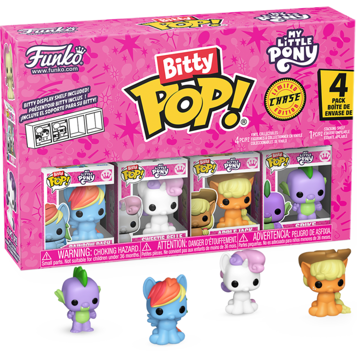Funko Bitty Pop! My Little Pony - Rainbow Dash, Sweetie Belle, Applejack & Spike - 4-Pack
