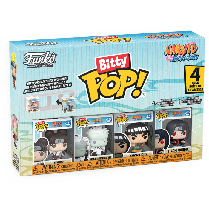 Funko Bitty Pop! Naruto: Shippuden - Tenten, Madara, Might Guy & Itachi Uchiha - 4-Pack