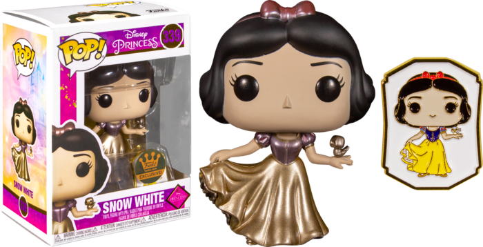 Funko Pop! Snow White and the Seven Dwarfs - Snow White Gold Ultimate Disney Princess with Enamel Pin #339
