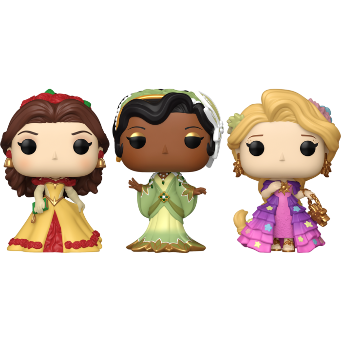 Funko Pop! Disney Princess - Belle, Rapunzel & Tiana (Grand Entrance) - Bundle (Set of 3)