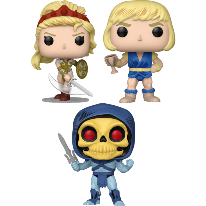 Funko Pop! Masters of the Universe - Skeletor, Prince Adam & Teela (Vintage Comic) - Bundle (Set of 3)