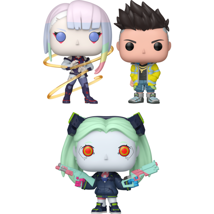 Funko Pop! Cyberpunk: Edgerunners - David, Lucy & Rebecca - Bundle (Set of 3) - Real Pop Mania