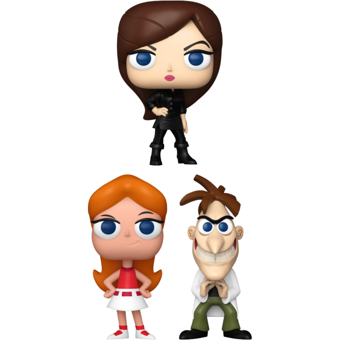 Funko Pop! Phineas and Ferb - Candace, Dr. Doofenshmirtz & Vanessa - Bundle (Set of 3) - Real Pop Mania