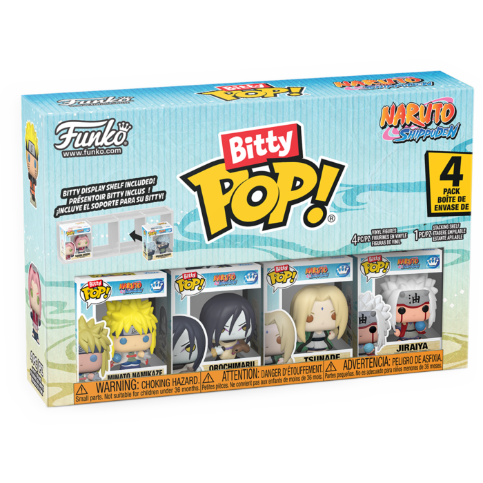 Funko Bitty Pop! Naruto: Shippuden - Tsunade, Minato Namikaze, Orochimaru & Jiraiya - 4-Pack