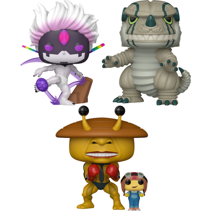 Funko Pop! Dandadan - Evil Eye, Kaiju & Dover Demon with Chiquitita - Bundle (Set of 3) - Real Pop Mania