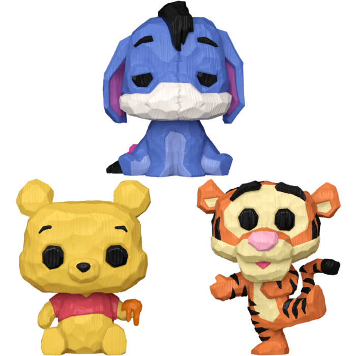 Funko Pop! Winnie the Pooh - Eeyore, Winnie the Pooh & Tigger (Whittled) - Bundle (Set of 3) - Real Pop Mania