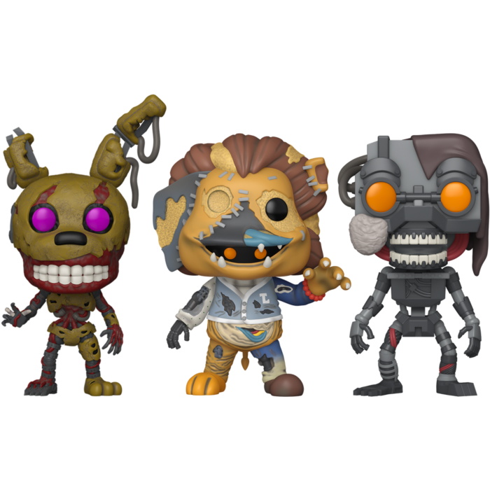Funko Pop! Five Nights at Freddy's - Burntrap, The Mimic & Costumed Mimic - Bundle (Set of 3) - Real Pop Mania