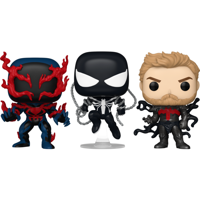 Funko Pop! Spider-Man - King in Black, Symbiote Spider-Man 2099 & Spider-Man - Bundle (Set of 3)