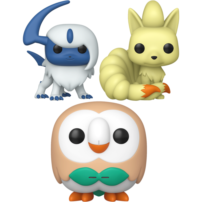 Funko Pop! Pokemon - Absol, Ninetales, & Rowlet - Bundle (Set of 3)