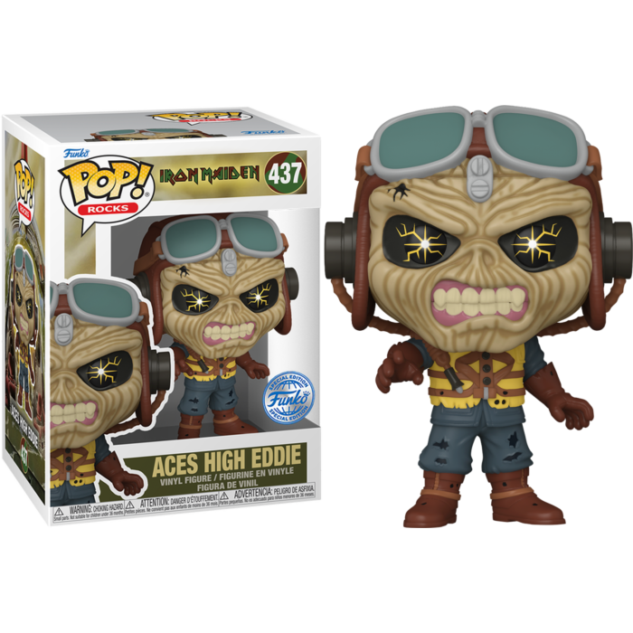 Funko Pop! Iron Maiden - Aces High Eddie #437 (+ Box of 3 Mystery Exclusive)