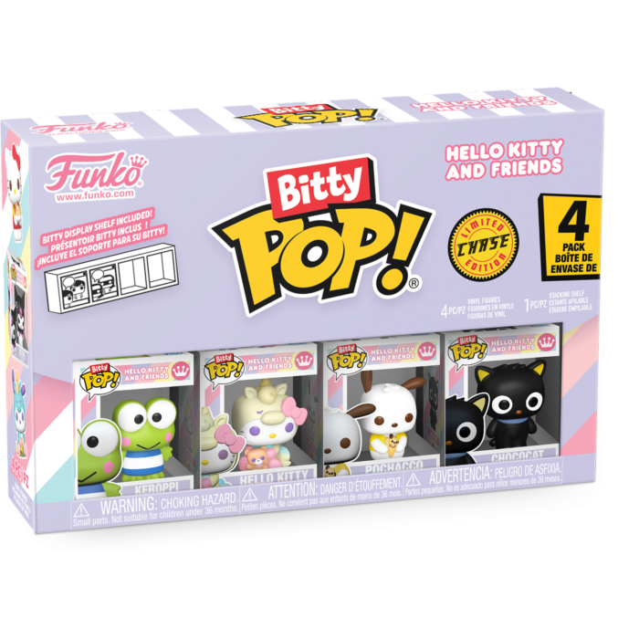 Funko Pop! Sanrio - Keroppi, Hello Kitty (Unicorn), Pochacco & Mystery Chase Bitty - 4 Pack