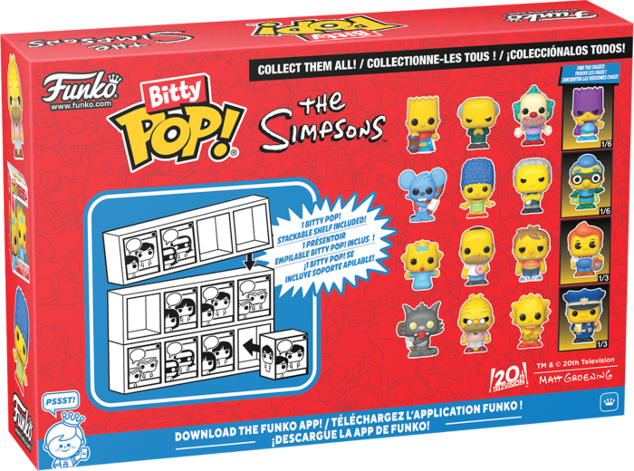 Funko Pop! Simpsons - Scratchy, Grampa Simpson, Lisa Simpson & Mystery Chase Bitty - 4 Pack