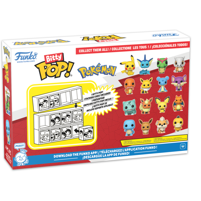 Funko Pop! Pokemon - Bulbasaur, Flareon, Pichu, & Charizard Bitty - 4 Pack