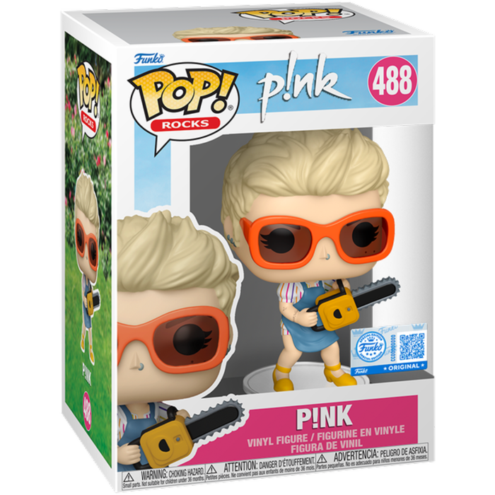Funko Pop! P!NK - Pink (So What) in Acrylic Pop! Protector #488 (Funko Exclusive)