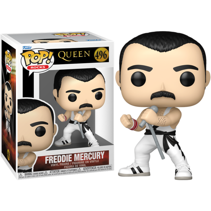 Funko Pop! Queen - Freddie Mercury (White Singlet) #496 - Real Pop Mania