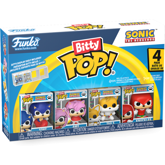 Funko Bitty Pop! Sonic the Hedgehog - Sonic, Amy, Tails & Knuckles 4-Pack - Real Pop Mania