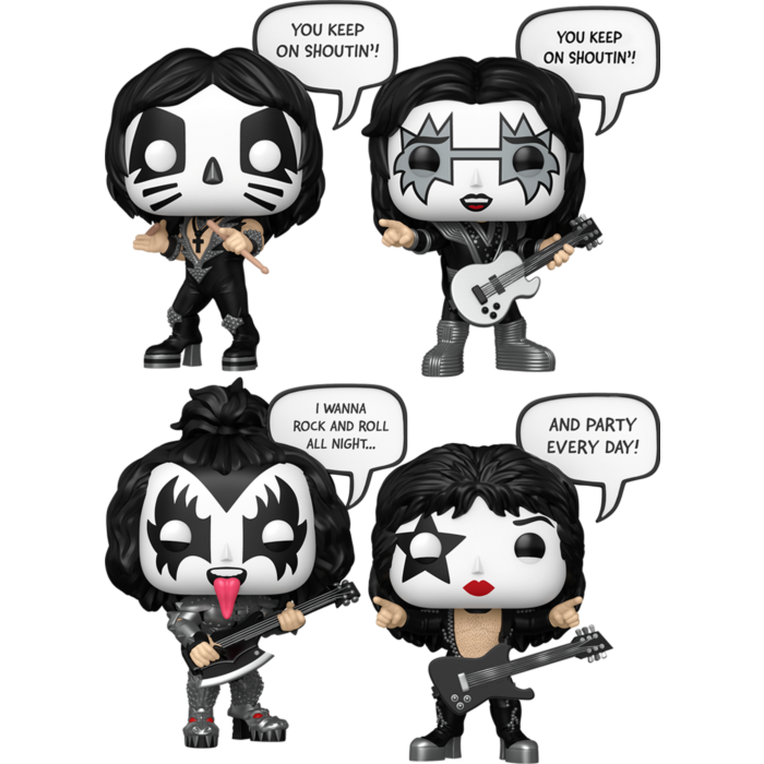 KISS FUNKO POP ファンコ 4体セット 蓄光限定ver Pop! KISS (Color Spotlight) 4-Pack | Funko