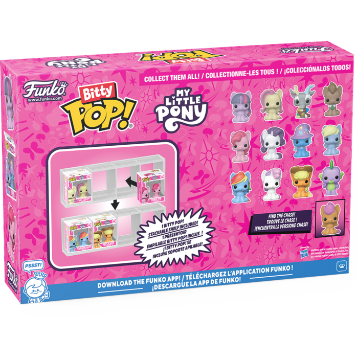 Funko Bitty Pop! My Little Pony - Rainbow Dash, Sweetie Belle, Applejack & Spike - 4-Pack