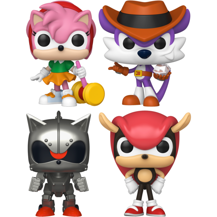 Funko Pop! Sonic the Hedgehog - Amy, Fang, Mecha Sonic & Mighty - Bundle (Set of 4)