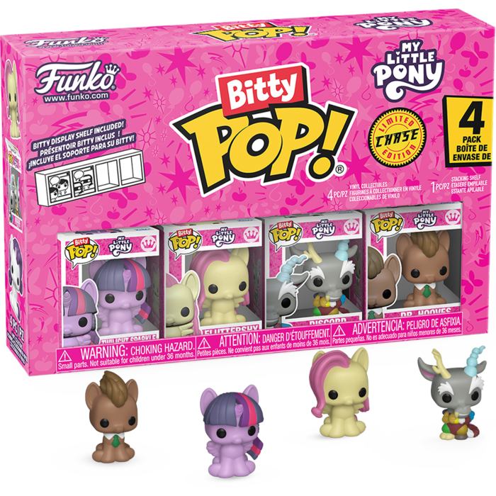 Funko Bitty Pop! My Little Pony - Twilight Sparkle, Fluttershy, Discord & Dr. Hooves Bitty Pop! - 4-Pack