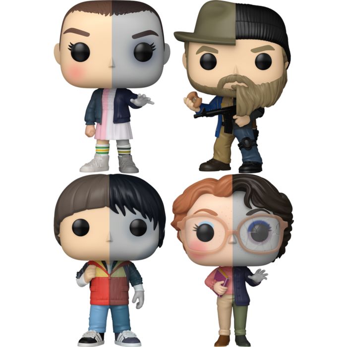 Funko Pop! Stranger Things - Rightside Up / Upside Down Split - Bundle (Set of 4)