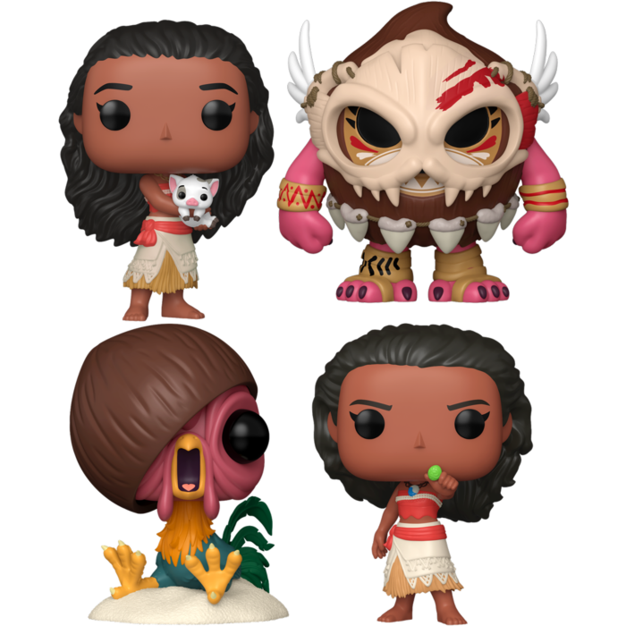 Funko Pop! Moana - Moana, Kotu, Hei Hei & Moana with Pua - Bundle (Set of 4)