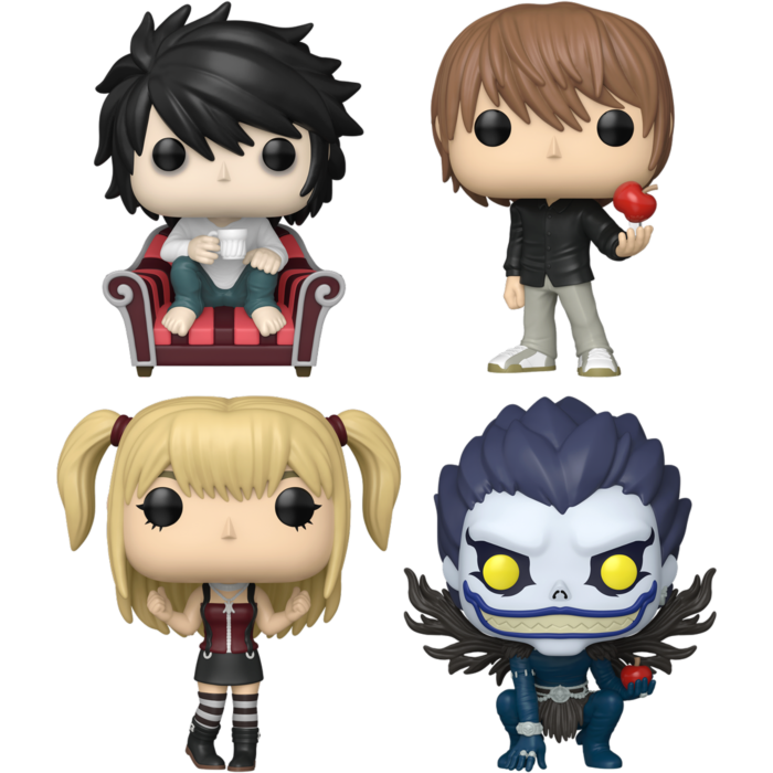 Funko Pop! Death Note - L, Light Yagami, Misa Amane & Ryuk - Bundle (Set of 4) - Real Pop Mania