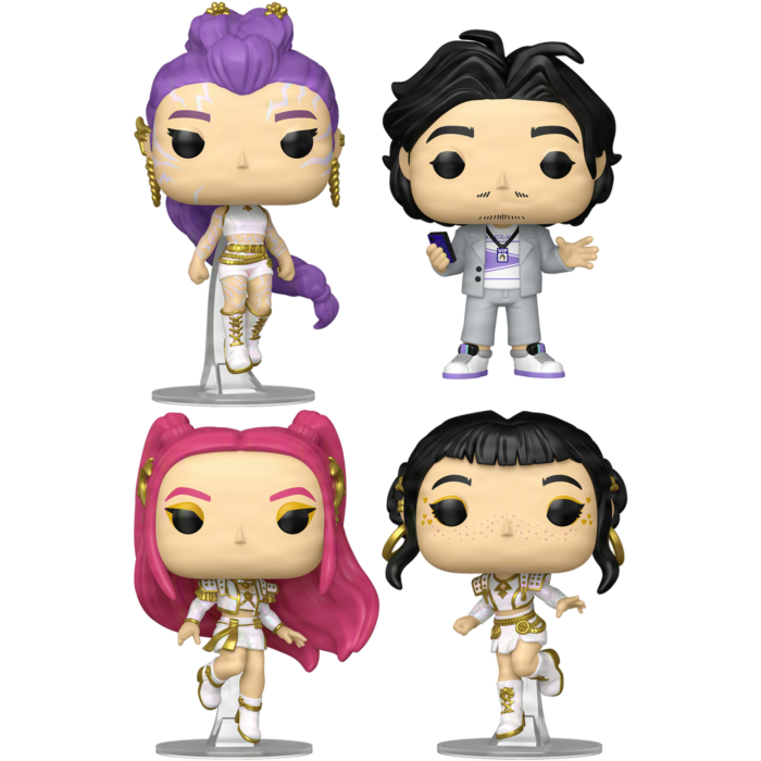 Funko Pop! K-Pop Demon Hunters - Bobby, Rumi, Mira & Zoey Bundle (Set of 4) - Real Pop Mania