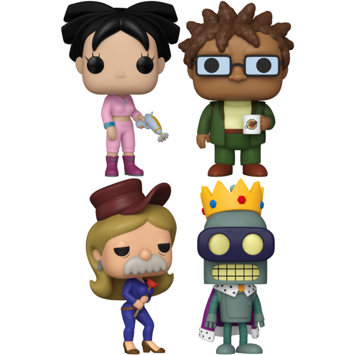 Funko Pop! Futurama - Amy, Hermes, Sexy Scruffy & Super King Bender - Bundle (Set of 4)