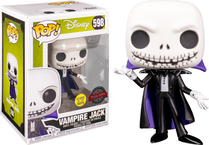 Funko Pop! The Nightmare Before Christmas - Vampire Jack Glow in the Dark #598