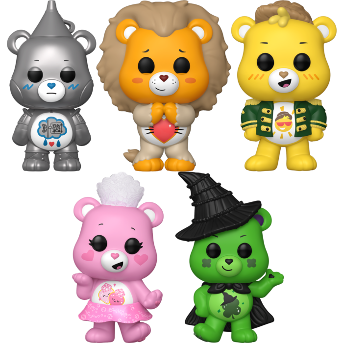 Funko Pop! Care Bears x Wicked - Elphaba, Glinda, Scarecrow, Cowardly Lion & Tin Man - Bundle (Set of 5) - Real Pop Mania
