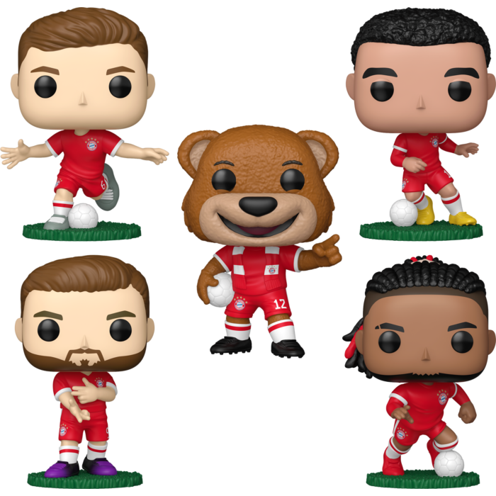 Funko Pop! Football (Soccer): Bayern Munich - Berni The Bear, Kane, Kimmich, Musiala & Olise - Bundle (Set of 5) - Real Pop Mania