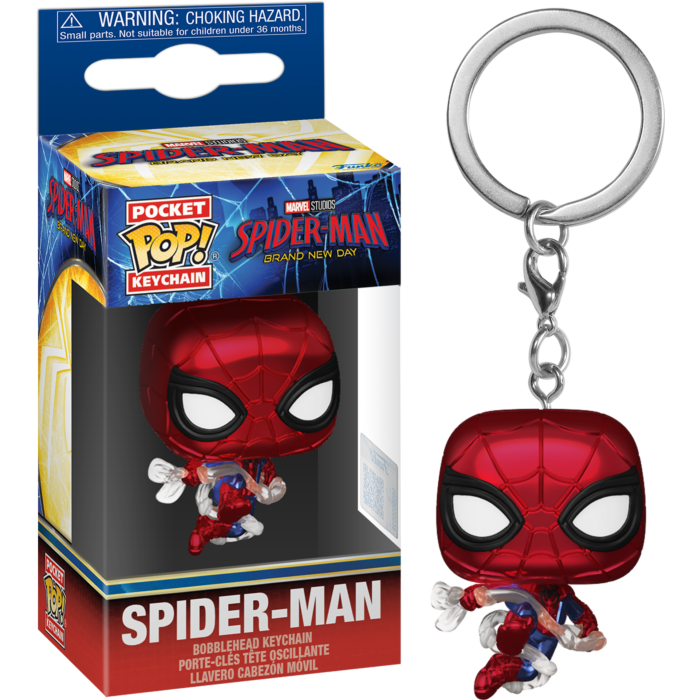Funko Pocket Pop! Keychain - Spider-Man: Brand New Day (2026) - Spider-Man Metallic