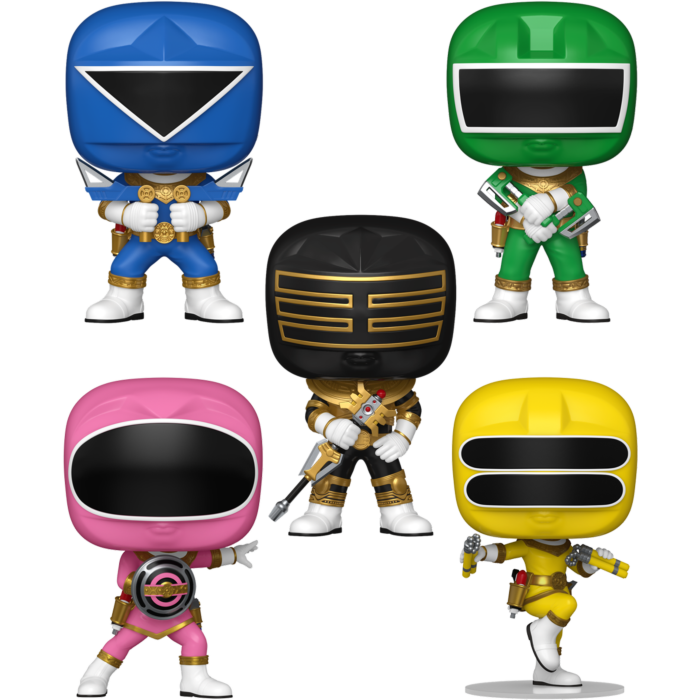 Funko Pop! Power Rangers Zeo - Gold, Blue, Green, Pink & Yellow Zeo Ranger - Bundle (Set of 5)