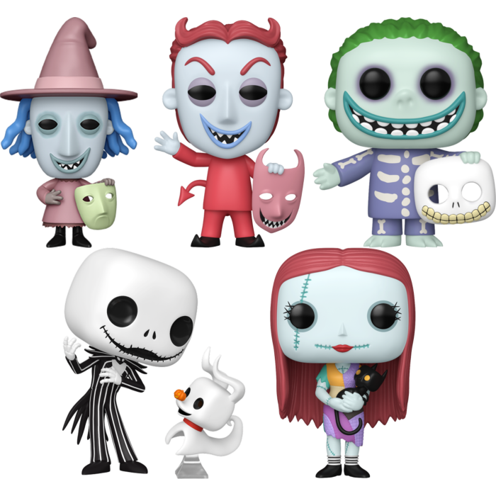 Funko Pop! The Nightmare Before Christmas - Jack, Sally, Lock, Shock & Barrel - Bundle (Set of 5)