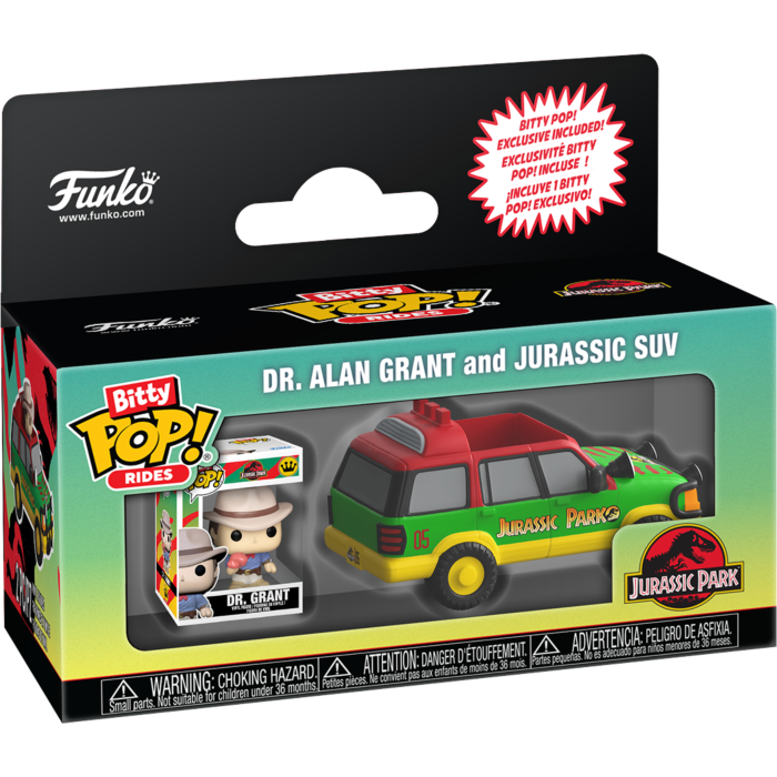 Funko Bitty Pop! Ride - Jurassic Park - Dr. Alan Grant & Jurassic SUV