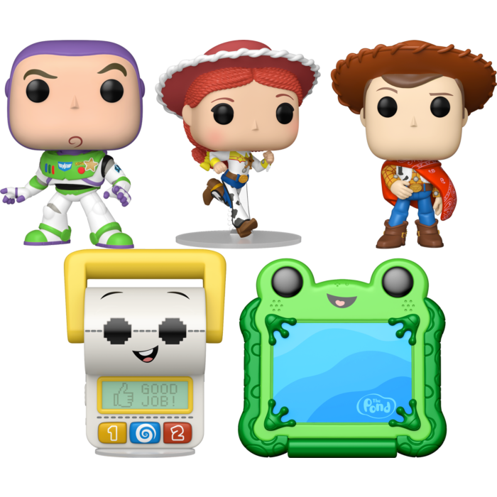 Funko Pop! Toy Story 5 - Jessie, Woody, Buzz, Lilypad & Smarty Pants - Bundle (Set of 5) - Real Pop Mania