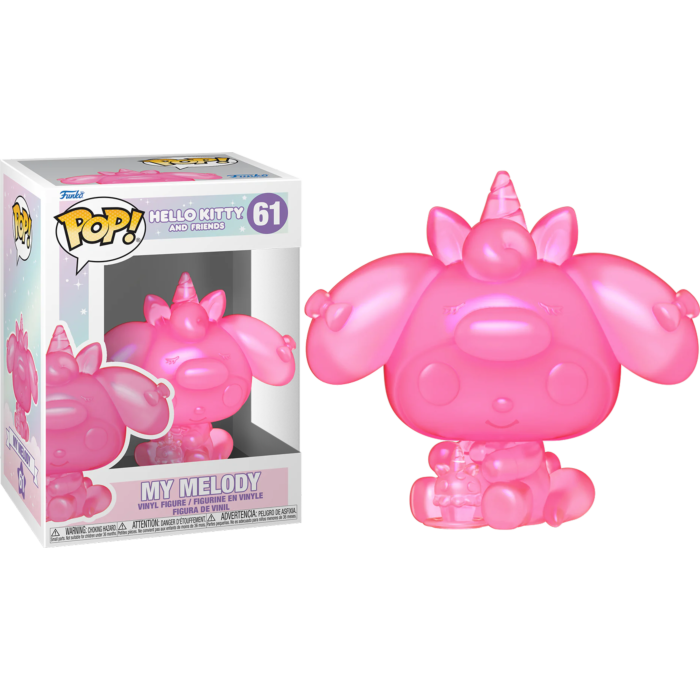 Funko Pop! Hello Kitty & Friends - My Melody (Translucent Pink) #61 (+ Box of 3 Mystery Exclusive)