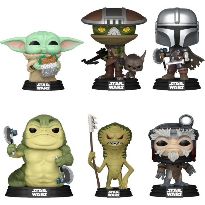 Funko Pop! Star Wars: The Mandalorian & Grogu (2026) - Grogu, Embo, Mando, Rotta, Amani & Clang - Bundle (Set of 6)