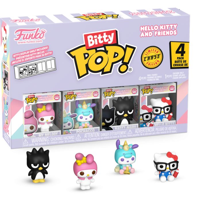 Funko Pop! Sanrio - My Melody, Pochacco (Unicorn), Badtz-Maru & Mystery Chase Bitty - 4 Pack