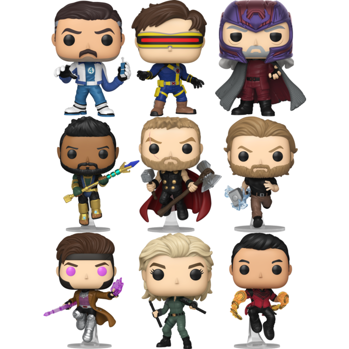 Funko Pop! Avengers: Doomsday - Thor, Yelena, Mister Fantastic, Magneto, Cyclops, Gambit, Shang-Chi, Namor & Steve Rogers - Bundle (Set of 9)