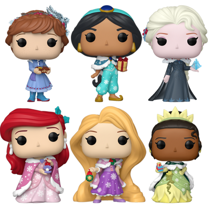 Funko Pop! ディズニープリンセス フィギュア6点セット Funko Pop! Disney: Princess - Holiday - Bundle (Set of 6)