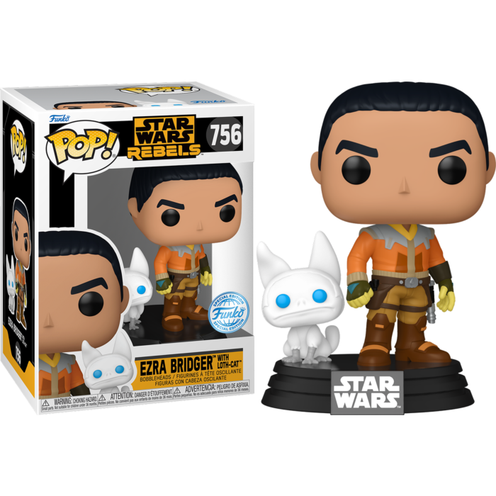 Funko Pop! Star Wars: Rebels - Ezra Bridger with Loth-Cat #756