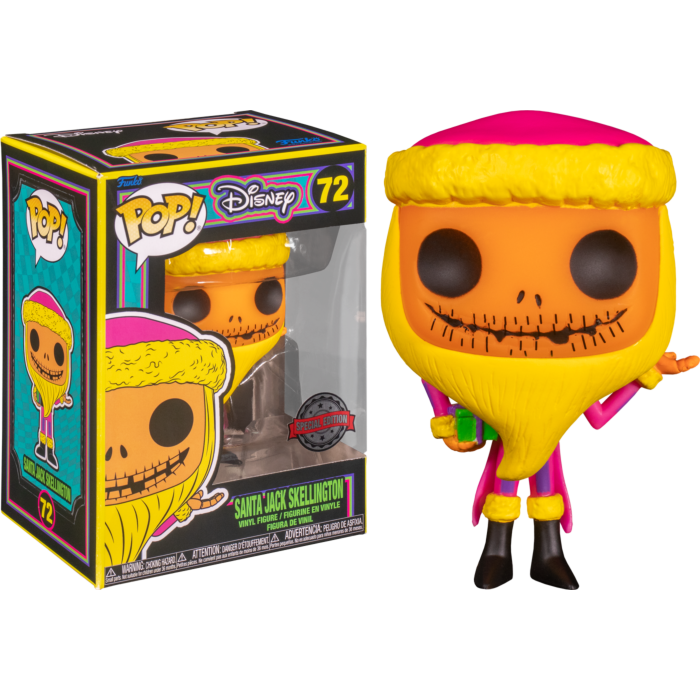 Funko Pop! The Nightmare Before Christmas - Santa Jack Skellington Blacklight #72