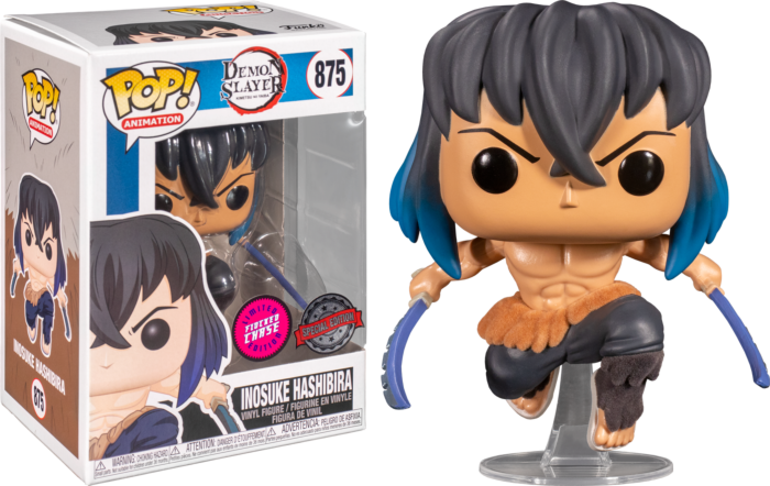 Funko Pop! Demon Slayer - Inosuke Hashibira Flocked #875 - Chase Chance