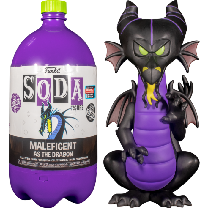 Funko - Sleeping Beauty - Maleficent as Dragon SODA Vinyl Figure in 3L Collector Bottle (International Edition) (2022 Fall Convention Exclusive)