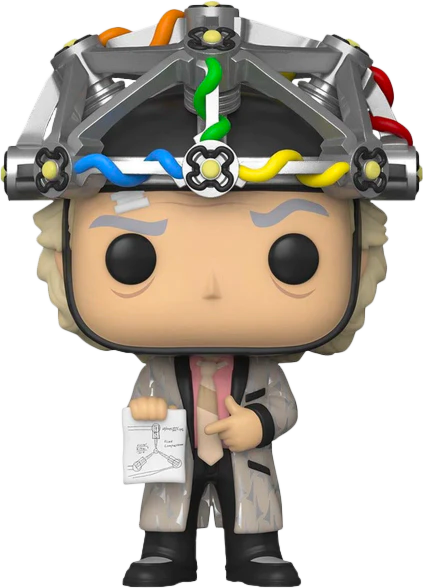 Funko Pop! Back to the Future - Doc with Helmet - Glow in the Dark Vinyl Figure & T-Shirt Box Set