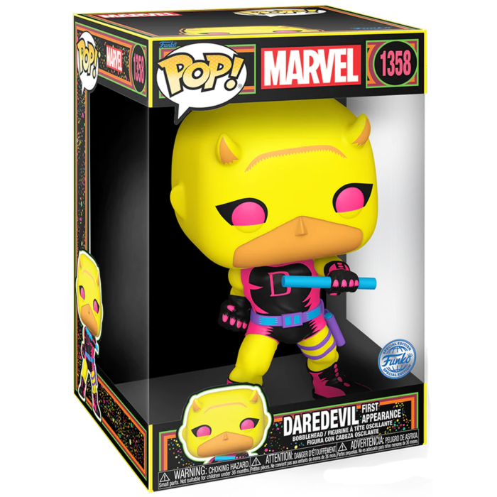 Funko Pop! Daredevil - Daredevil (First Appearance) Blacklight 10" Jumbo #1358