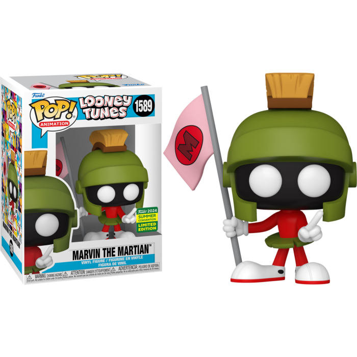 Funko Pop outlet Marvin the Martian SDCC exclusive Saturday morning cartoons neon pink