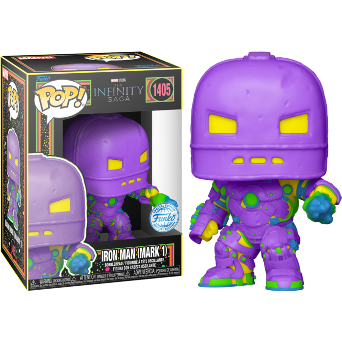 Funko Pop Marvel The Infinity Saga Iron Man Mark 1 Blacklight